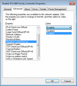 Windows - Shutdown Wake-On-Lan